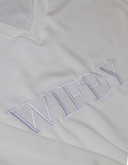 Wifey Cozy V-Neck Sweater