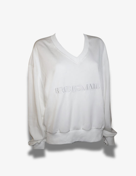 Bridesmaid Cozy V-Neck Sweater