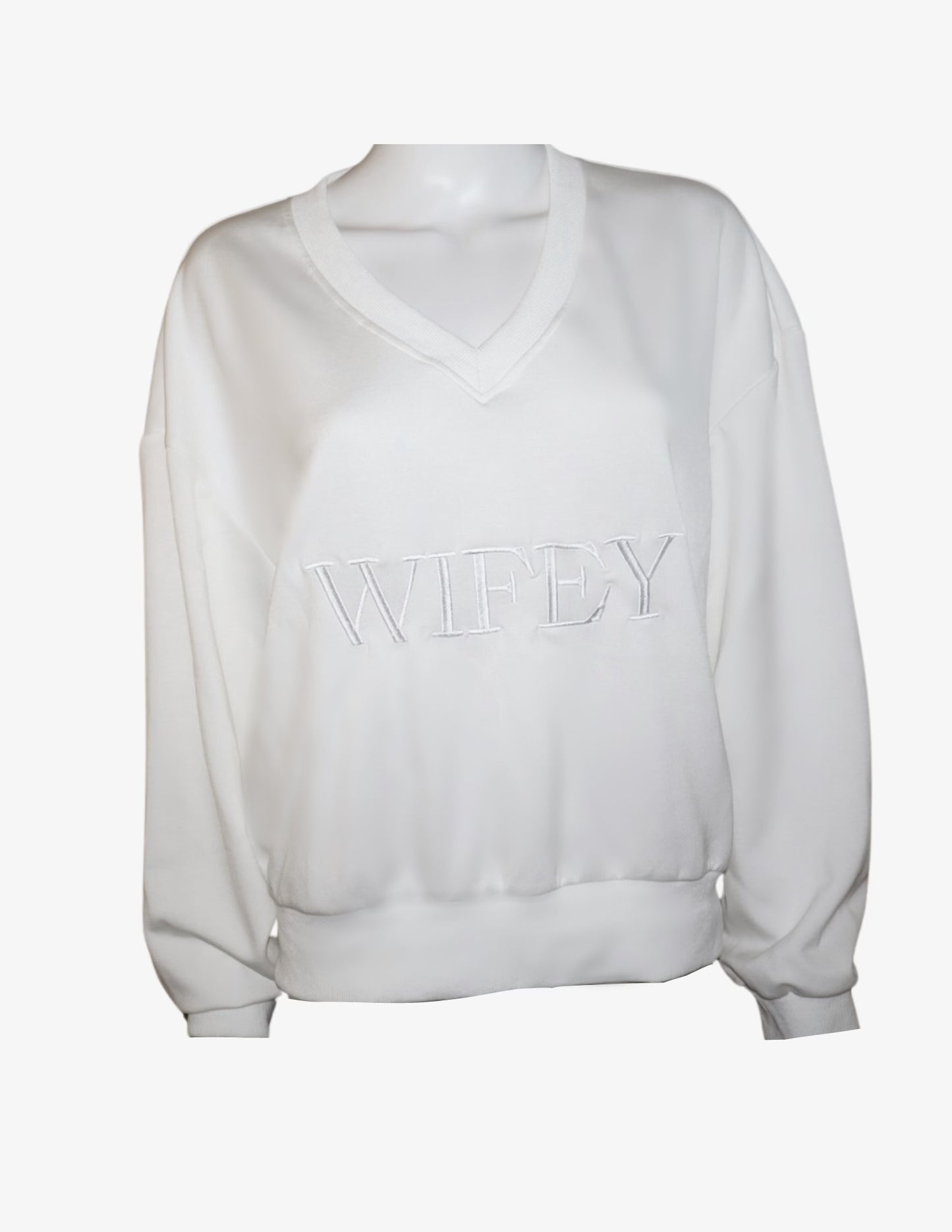 Wifey Cozy V-Neck Sweater